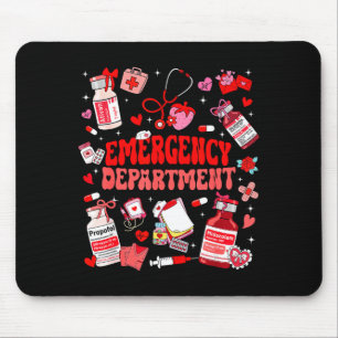 Tapis De Souris Infirmière des urgences de la Saint-Valentin W