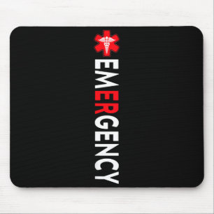 Tapis De Souris Infirmière drôle de service d'urgence de salle d'u
