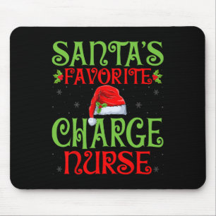 Tapis De Souris Infirmière en chef préférée du Père Noël Noël Infi
