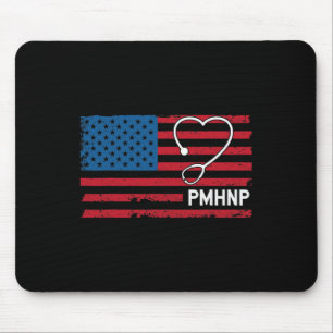 Tapis De Souris Infirmière en santé mentale Praticien Usa Drapeau