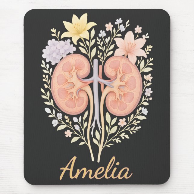 Tapis De Souris Infirmière et technicien en néphrologie anatomique (Devant)