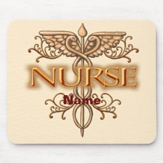 Tapis De Souris Infirmière Fancy Cuivre Caduceus