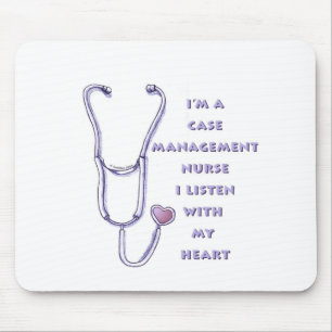 Tapis De Souris Infirmière gestionnaire de cas de cœur