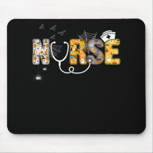 Tapis De Souris Infirmière Halloween cadeau de chemise avec Citrou