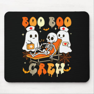 Tapis De Souris Infirmière Halloween Équipe de Bisou Bisou Fantôme