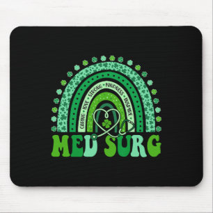 Tapis De Souris Infirmière Med Chir Rainbow Léopard St Patricks Da