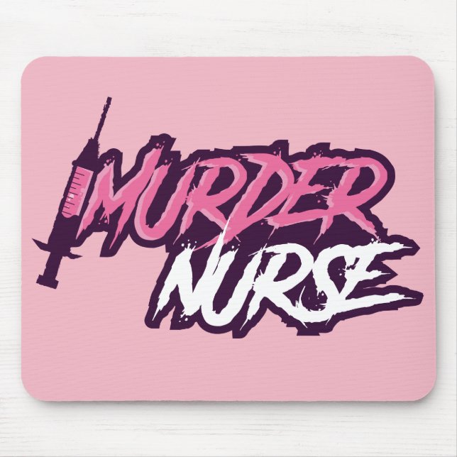 Tapis De Souris Infirmière Mousepad - rose de meurtre (Devant)