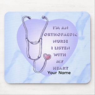 Tapis De Souris Infirmière orthopédique stéthoscope cœur