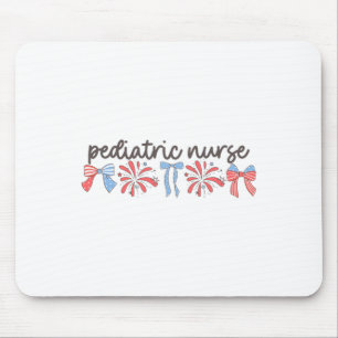 Tapis De Souris Infirmière pédiatrique 4 juillet Infirmière pédiat