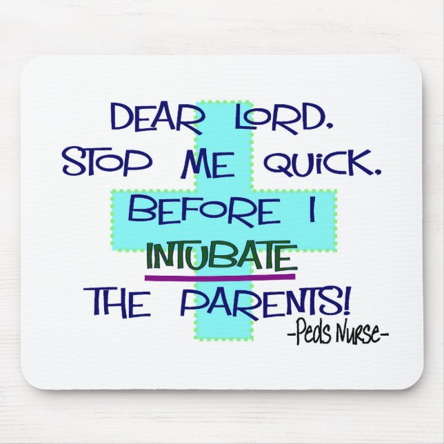 Tapis De Souris Infirmière pédiatrique PICU, cadeaux drôles (Devant)