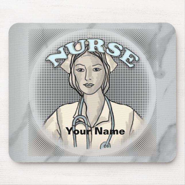 Tapis De Souris Infirmière rétro  (Devant)