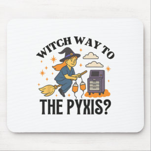 Tapis De Souris Infirmière rétro sorcière Halloween Docteur Infirm
