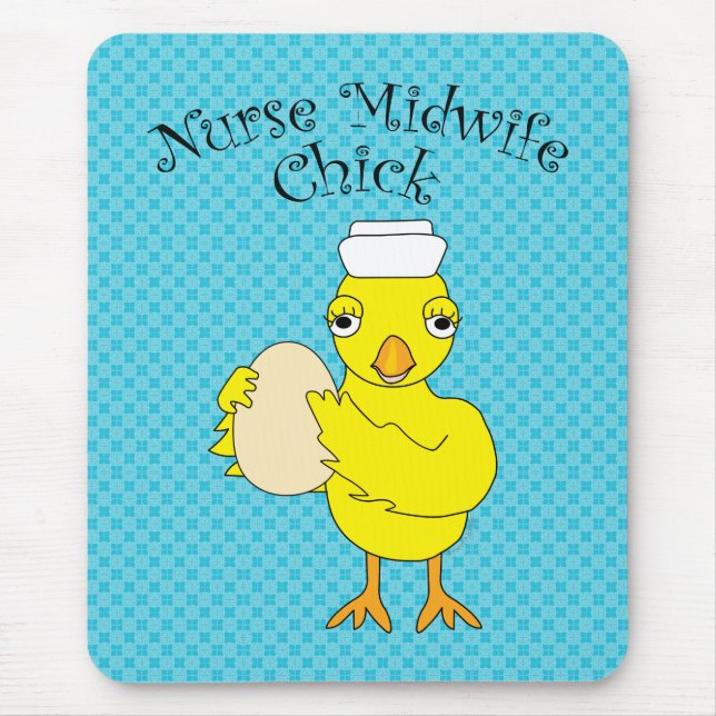 Tapis De Souris Infirmière sage-femme Chick (Devant)
