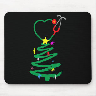 Tapis De Souris Infirmière sapin de Noël Stethoscope Infirmières X