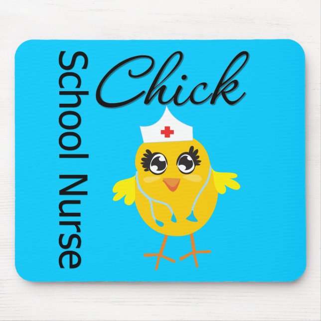 Tapis De Souris Infirmière scolaire Chick v1 (Devant)
