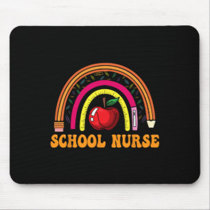 Tapis De Souris Infirmière scolaire Retour à l'école Crayon arc-en