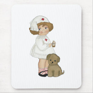 Tapis De Souris Infirmière vintage avec le T-shirts et les cadeau