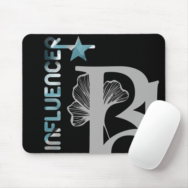 Tapis De Souris INFLUENCER Mousepad Tendance Art Abstrait Océan Bl (Avec souris)