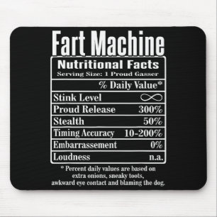 Tapis De Souris Informations Nutritionnelles Machine à Pets Blague