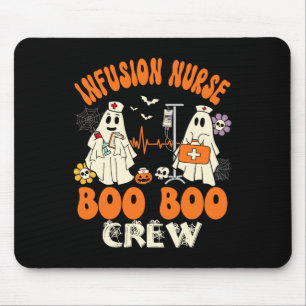 Tapis De Souris Infusion Infirmière Boo Crew Infirmière Halloween 