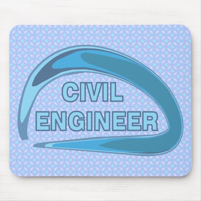 Tapis De Souris Ingénieur civil bleu (Devant)