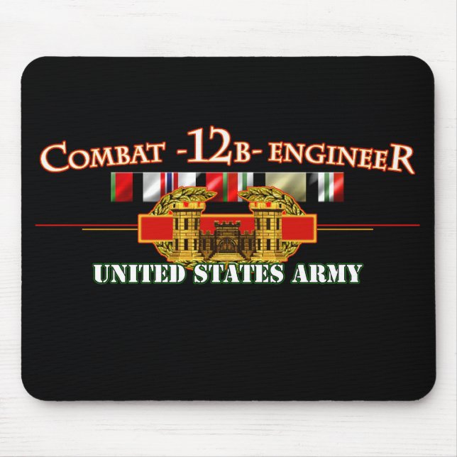 Tapis De Souris Ingénieur de combat 12B OEF OIF (Devant)