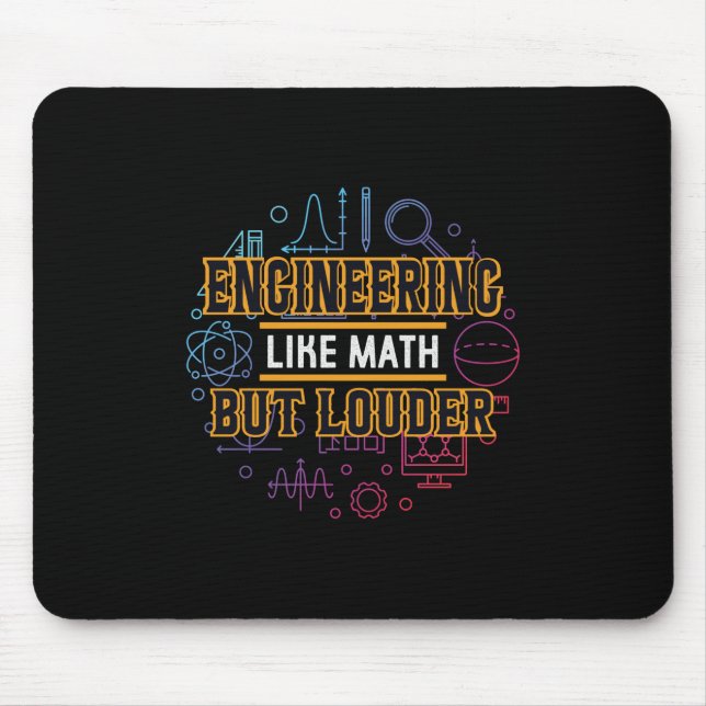 Tapis De Souris Ingénieur Ingénieur Comme Math (Devant)