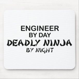 Tapis De Souris Ingénieur Ninja mortel par nuit