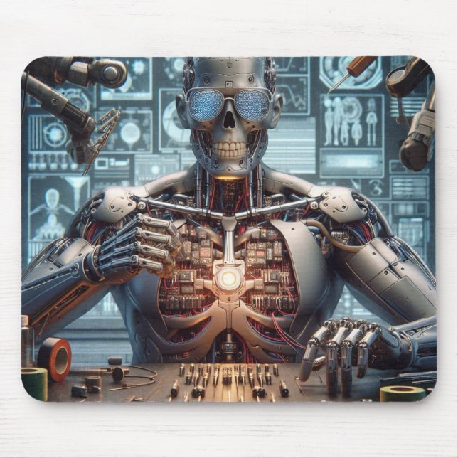 Tapis De Souris Ingénieur roboticien (Devant)