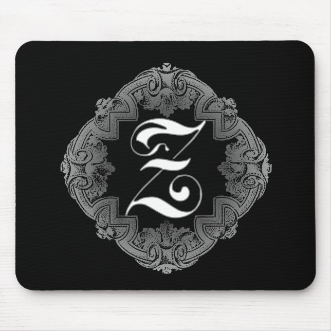 Tapis De Souris Initiale gothique élégante Z (Devant)