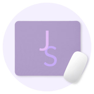 Tapis De Souris Initiales monogrammes à chevauchement moderne   Po