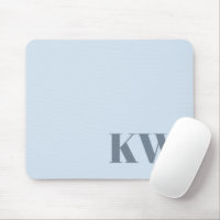 Initiales personnalisées monogramme bleu doux mode