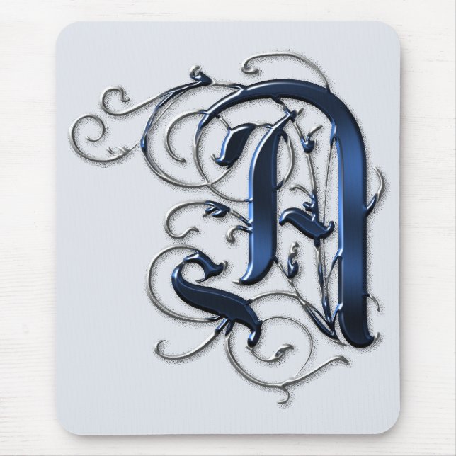 Tapis De Souris Initiales vintages A (Devant)