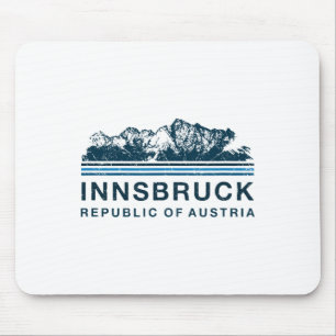 Tapis De Souris Innsbruck Autriche Montagnes Autriche Vintag ski a