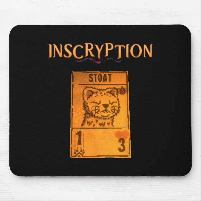 Tapis De Souris Inscryption Psychologique Stoad Card Jeu Hallowee (Devant)