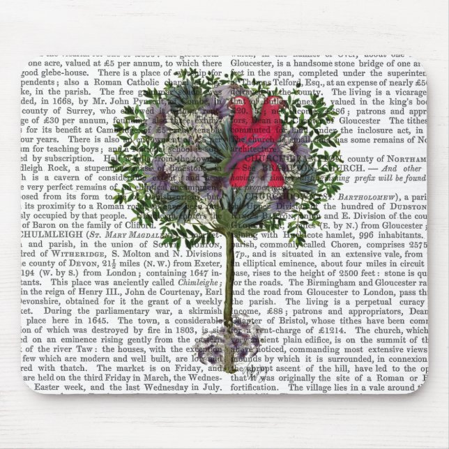 Tapis De Souris Inséparables dans un arbre (Devant)