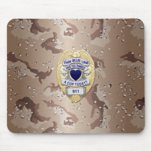 Tapis De Souris Insigne de ligne bleue mince