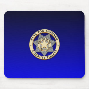 Tapis De Souris Insigne de ligne bleue mince