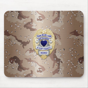 Tapis De Souris Insigne de ligne bleue mince