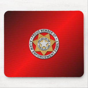 Tapis De Souris Insigne de ligne bleue mince