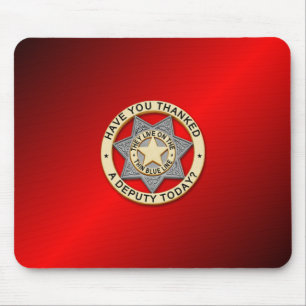 Tapis De Souris Insigne de ligne bleue mince