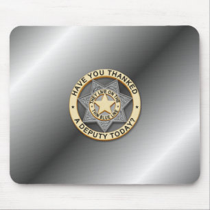 Tapis De Souris Insigne de ligne bleue mince