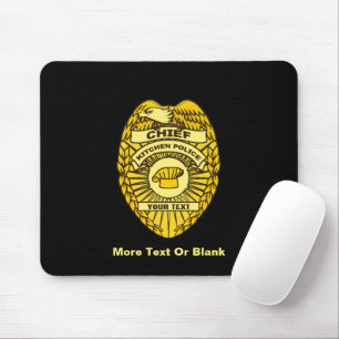 Tapis De Souris Insigne du Chef de la Police de Cuisine