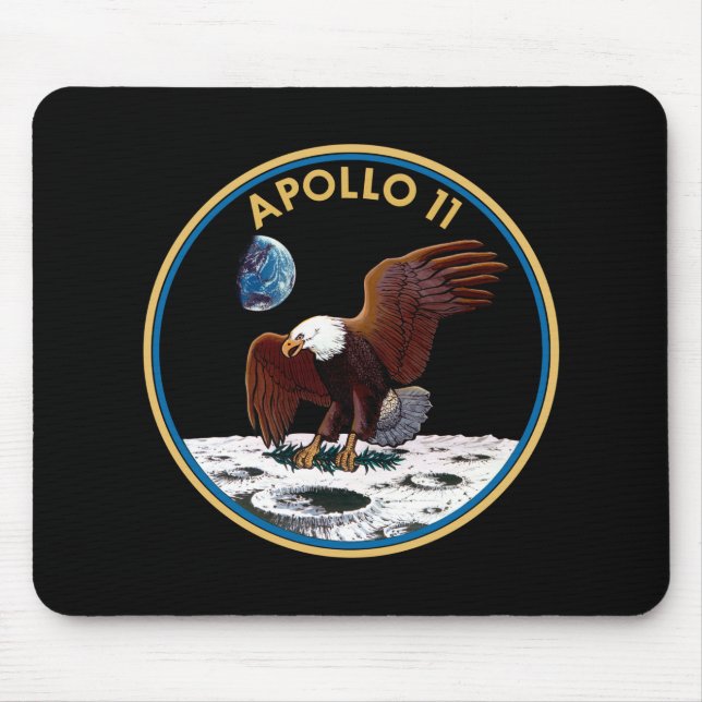 Tapis De Souris Insigne lunaire d'atterrissage Apollo 11 de la NAS (Devant)