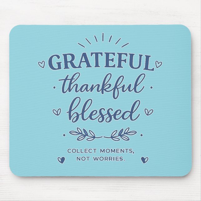 Tapis de souris inspirant Gratitude Reconnaissance (Devant)