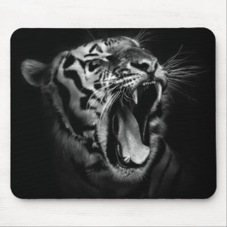 Tapis De Souris Inspiration de tigre noir et blanc