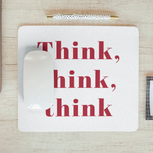 Tapis De Souris Inspiration Positive Red Think Think Think Devis d