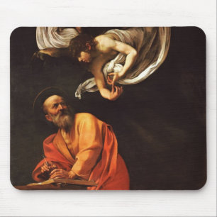 Tapis De Souris Inspiration Saint Matthew Caravaggio peinture art