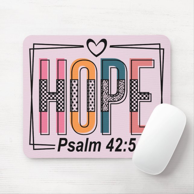 Tapis De Souris Inspirational Hope Bible Verse (Avec souris)