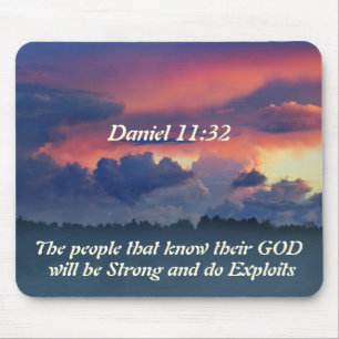 Tapis De Souris Inspirationnel Daniel 11:32 Verse de la Bible
